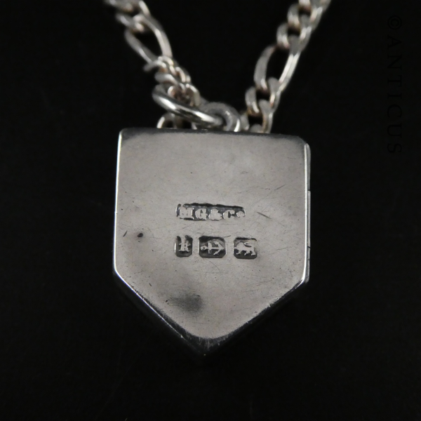 Silver Victorian Locket on Chain, Dated 1884.