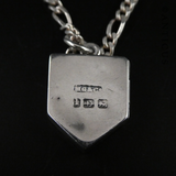 Silver Victorian Locket on Chain, Dated 1884.