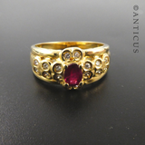 18ct Gold, Ruby and Diamond Ring.