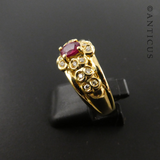 18ct Gold, Ruby and Diamond Ring.