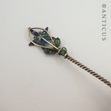 Early 1900s Silver and Enamel Small Ladle.
