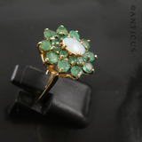 Emerald and Opal Cluster Ring.