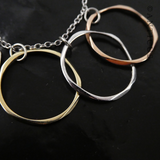 Multi Circle Rings Pendant Necklace.
