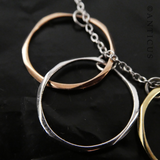 Multi Circle Rings Pendant Necklace.