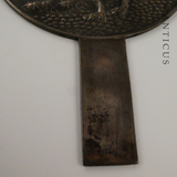 Antique Bronze Japanese Geisha Mirror.