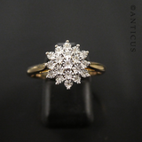 Gold and Diamond Cluster Ring.
