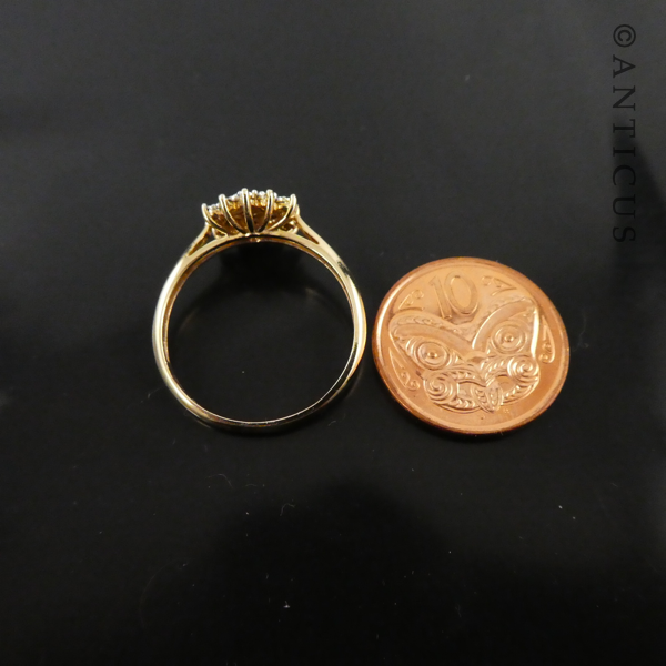 Gold and Diamond Cluster Ring.