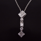 18ct White Gold and Diamond Pendant.