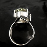 Sterling Silver and Green Amethyst Ring.