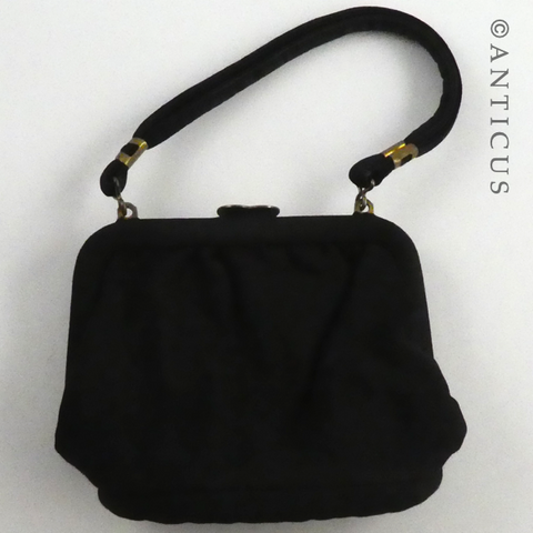 Small black evening bag with strap on sale