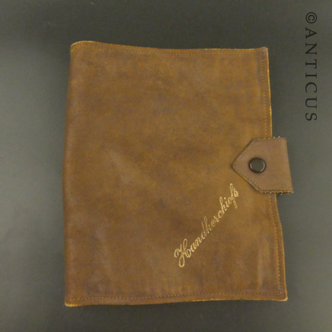 Soft Leather Vintage Handkerchief Sachet.