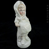Victorian Figurine, Young Girl in Winter.