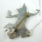 Sterling Silver Siamese Dancer Brooch.