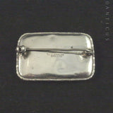 Large Butterfly Wing Brooch, Silver Mount.