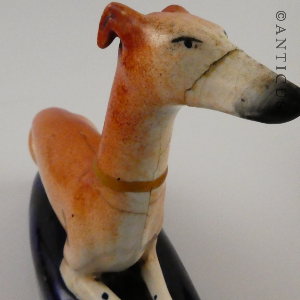 Pair of Staffordshire Dogs, Quill Holders.