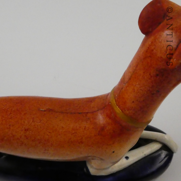 Pair of Staffordshire Dogs, Quill Holders.