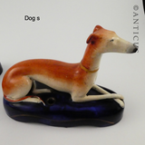 Pair of Staffordshire Dogs, Quill Holders.
