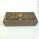 Small Tunbridge Ware Box, Inlaid with Roses.