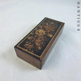 Small Tunbridge Ware Box, Inlaid with Roses.