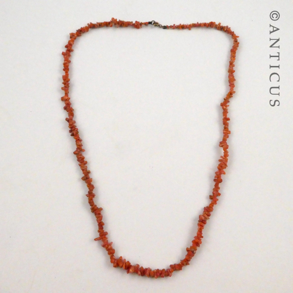 Antique Coral Twig Necklace.