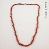 Antique Coral Twig Necklace.