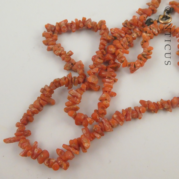 Antique Coral Twig Necklace.
