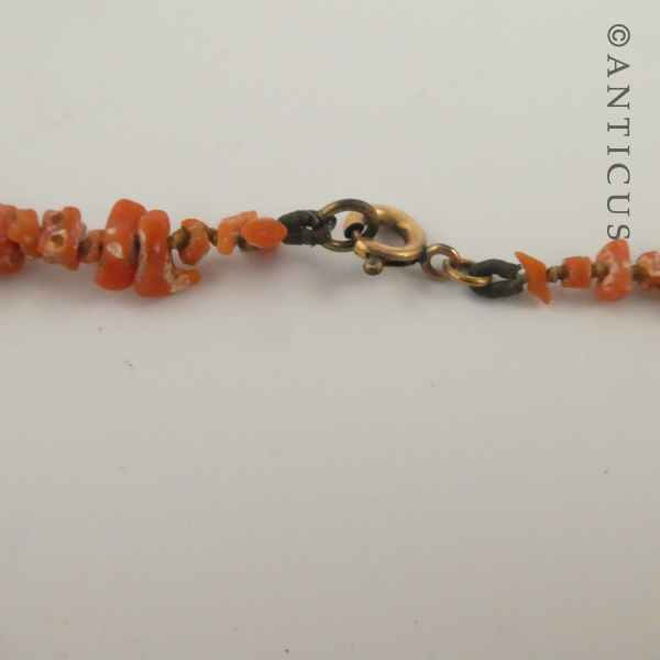 Antique Coral Twig Necklace.