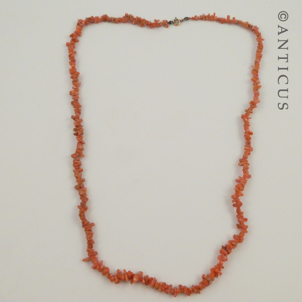 Antique Coral Twig Necklace.