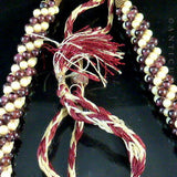 Vintage Indian Garnet and Faux Pearl Necklace.