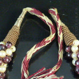 Vintage Indian Garnet and Faux Pearl Necklace.