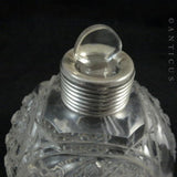 Large Scent Bottle, Crystal & Sterling Silver, 1901.