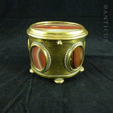 Victorian Brass and Agate Panelled Box.