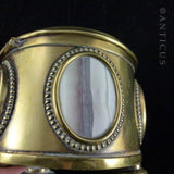 Victorian Brass and Agate Panelled Box.