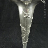 Chinese Export Silver Bud Vase, Birds Decoration.