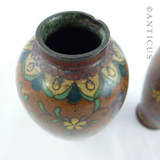 Pair of Small Cloisonné Vases, Japanese.