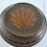 Indian Brass Inlaid Humidor.