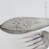 Edwardian Rat-Tail Fish Servers, Silver Plate.