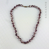 Pretty Purple Venetian Glass Vintage Necklace.