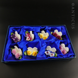 Eight Aynsley Menu Holders, Bone China.
