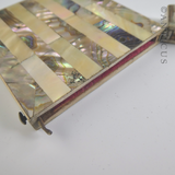 Card Case with Mother of Pearl and Abalone Inlay.