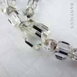 Art Deco Necklace, Crystal and Black Highlight Beads.