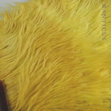 Yellow Ostrich Feather Fan, Art Deco.