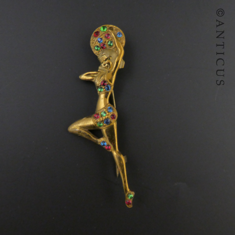 Art Deco Costume Brooch of Salome, the Dancer.