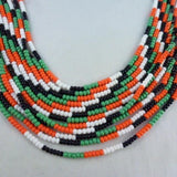 African Beadwork Necklace, Vintage.