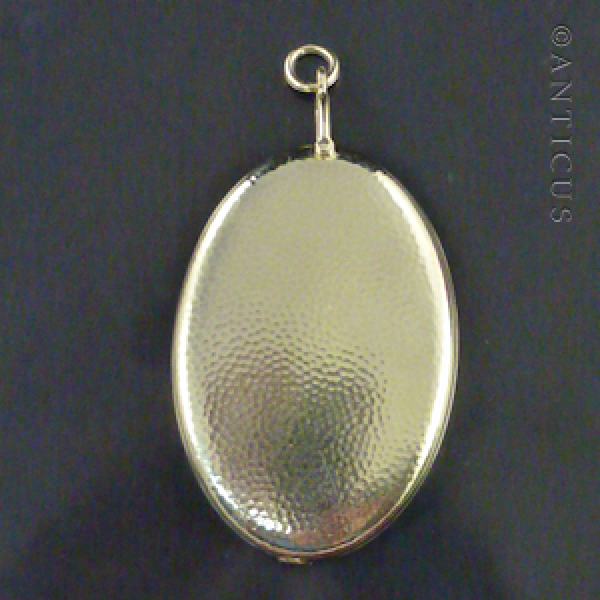 Gold Vermeil Large Locket, Mirror Interior.