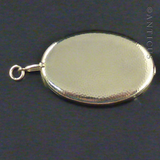 Gold Vermeil Large Locket, Mirror Interior.