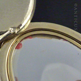 Gold Vermeil Large Locket, Mirror Interior.