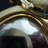 Gold Vermeil Large Locket, Mirror Interior.