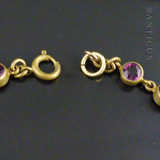 Victorian Paste Amethyst and Gilt Metal Necklace.