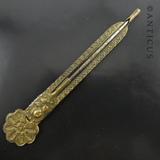 Unusual Retractable Brass and Steel Crochet Hook.